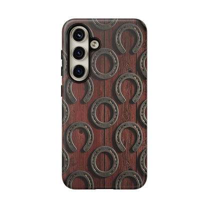 Rustic Horseshoe Western Phone Case – Cowboy Country Ranch Tough Case