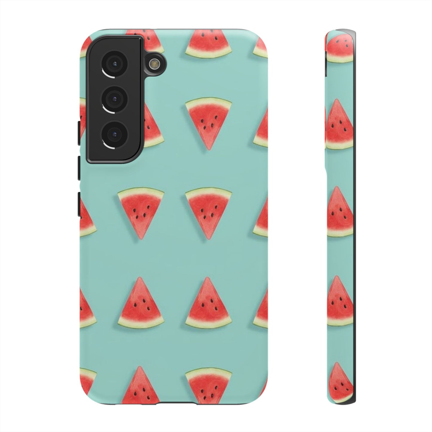 Watermelon Phone Case – Pastel Blue Summer Fruit Tough Case (iPhone, Samsung, Pixel)