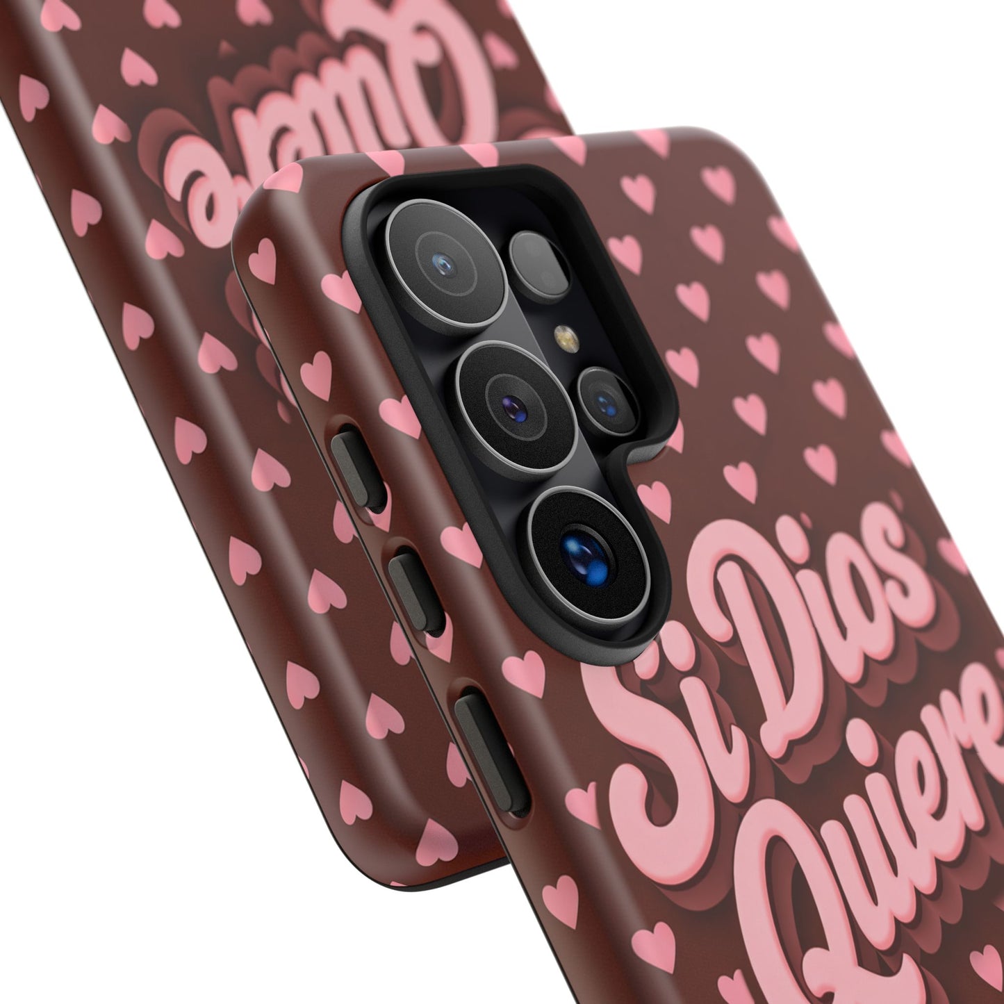 Si Dios Quiere Phone Case Latina Aesthetic Pink Hearts iPhone Samsung