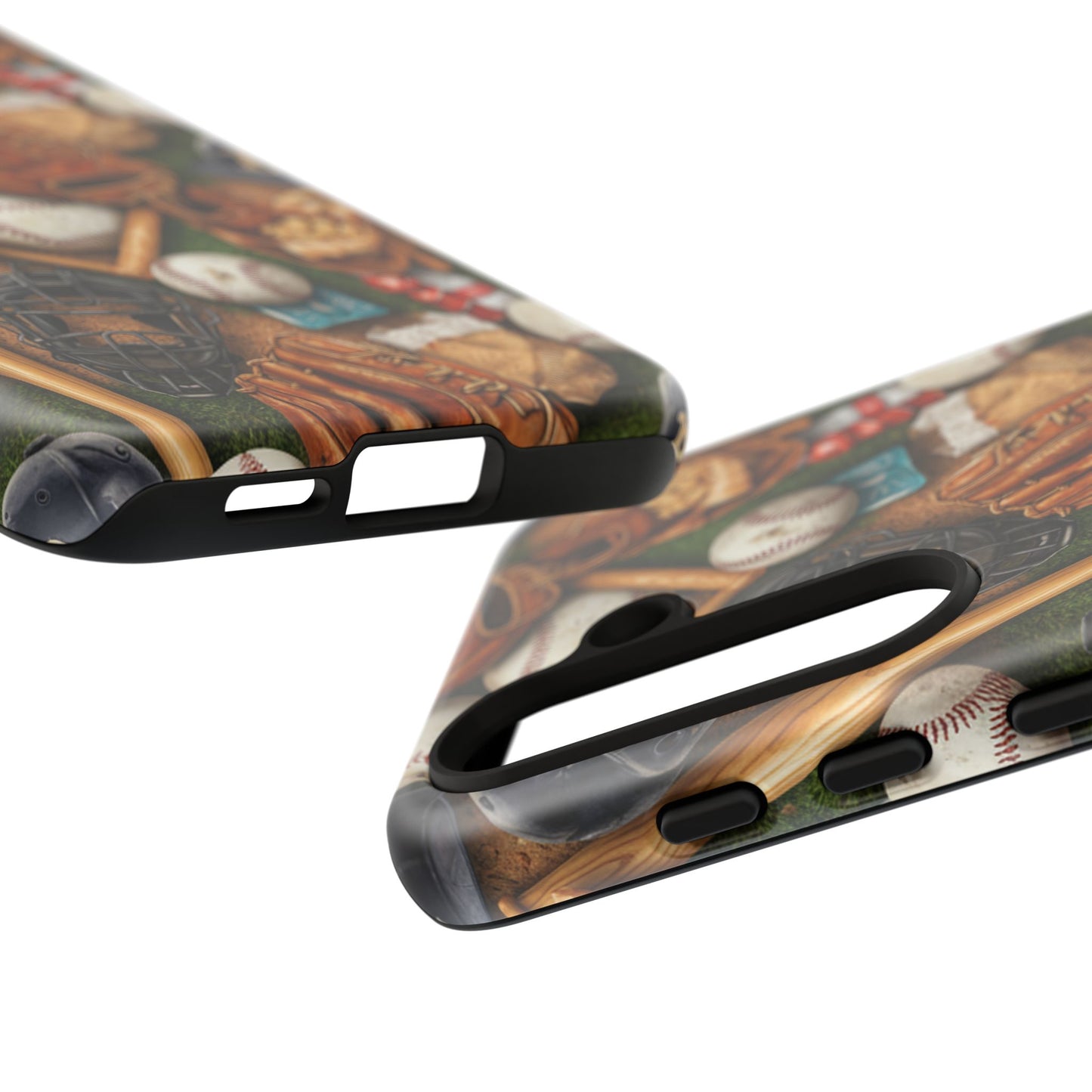 Baseball Gear Collage Phone Case – Vintage Baseball Equipment Sports Tough Case