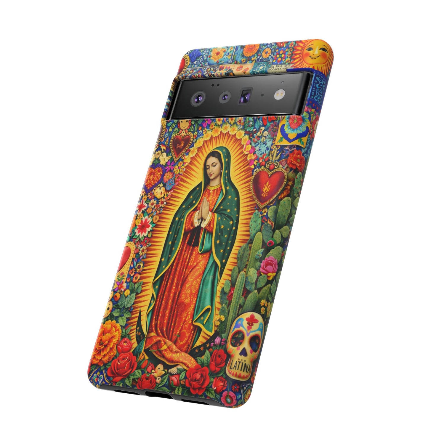 Virgin Mary Guadalupe Phone Case Mexican Folk Art Tough Cover iPhone Samsung