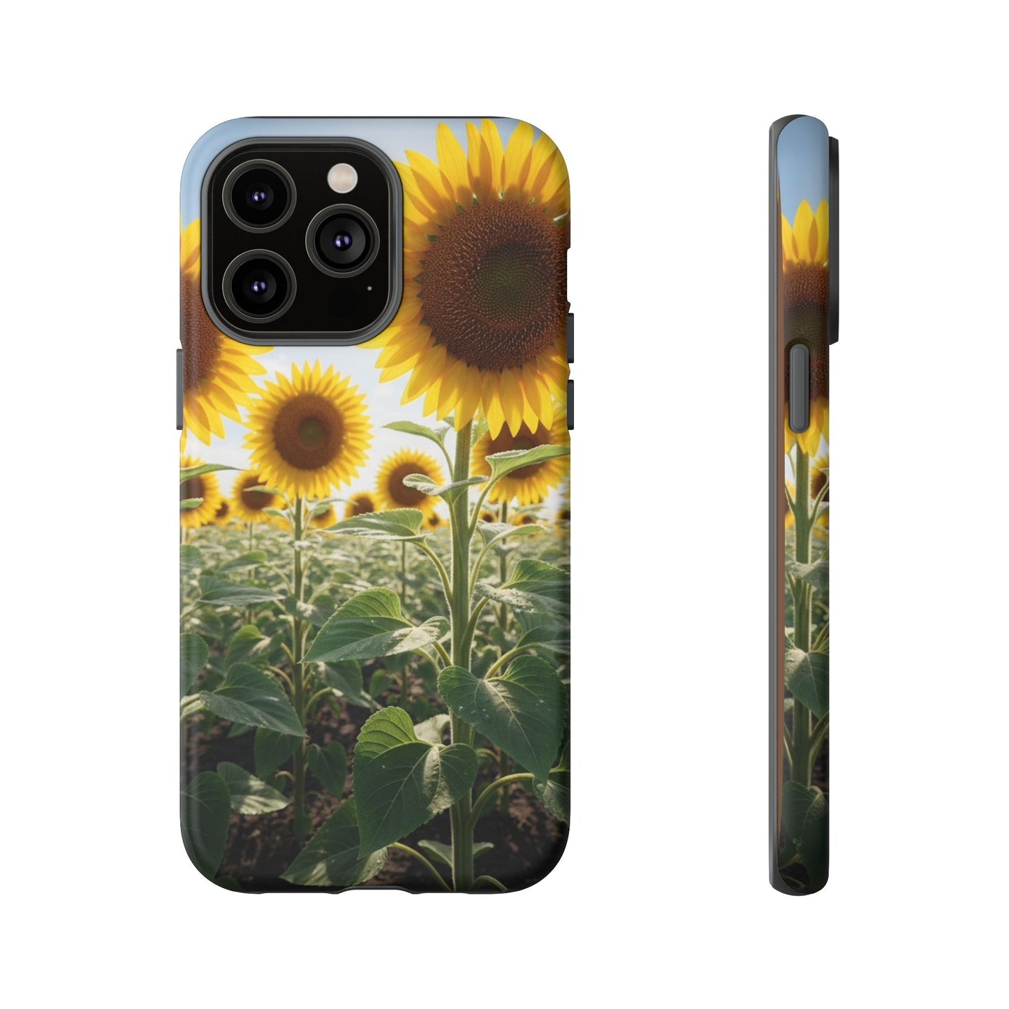 Sunflower Field Phone Case | Golden Hour Floral Aesthetic | Bright Summer Tough Case