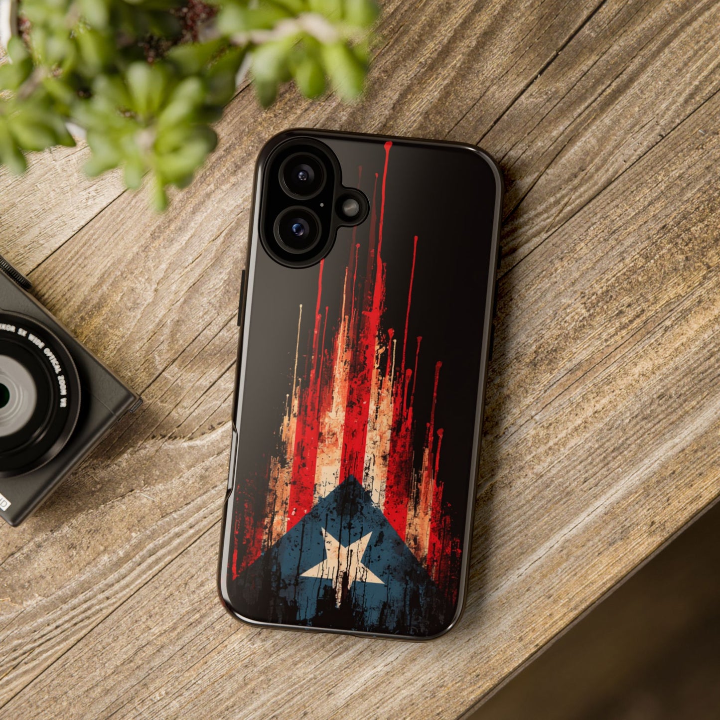 Puerto Rico Flag Phone Case | Distressed Puerto Rican Flag Tough Case | Boricua Pride Protective iPhone Samsung Cover