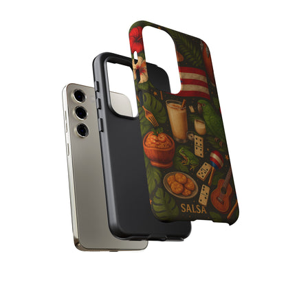 Puerto Rican Culture Phone Case | Boricua Icons Caribbean Aesthetic Tough Protective Case