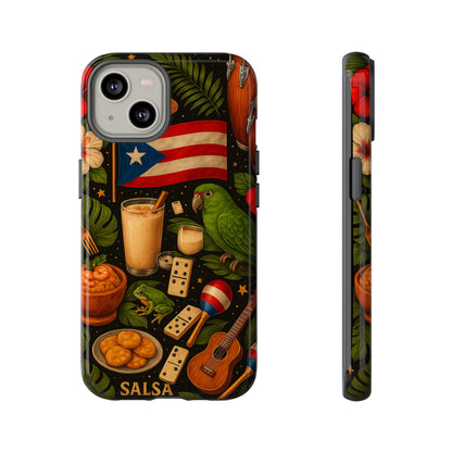 Puerto Rican Culture Phone Case | Boricua Icons Caribbean Aesthetic Tough Protective Case