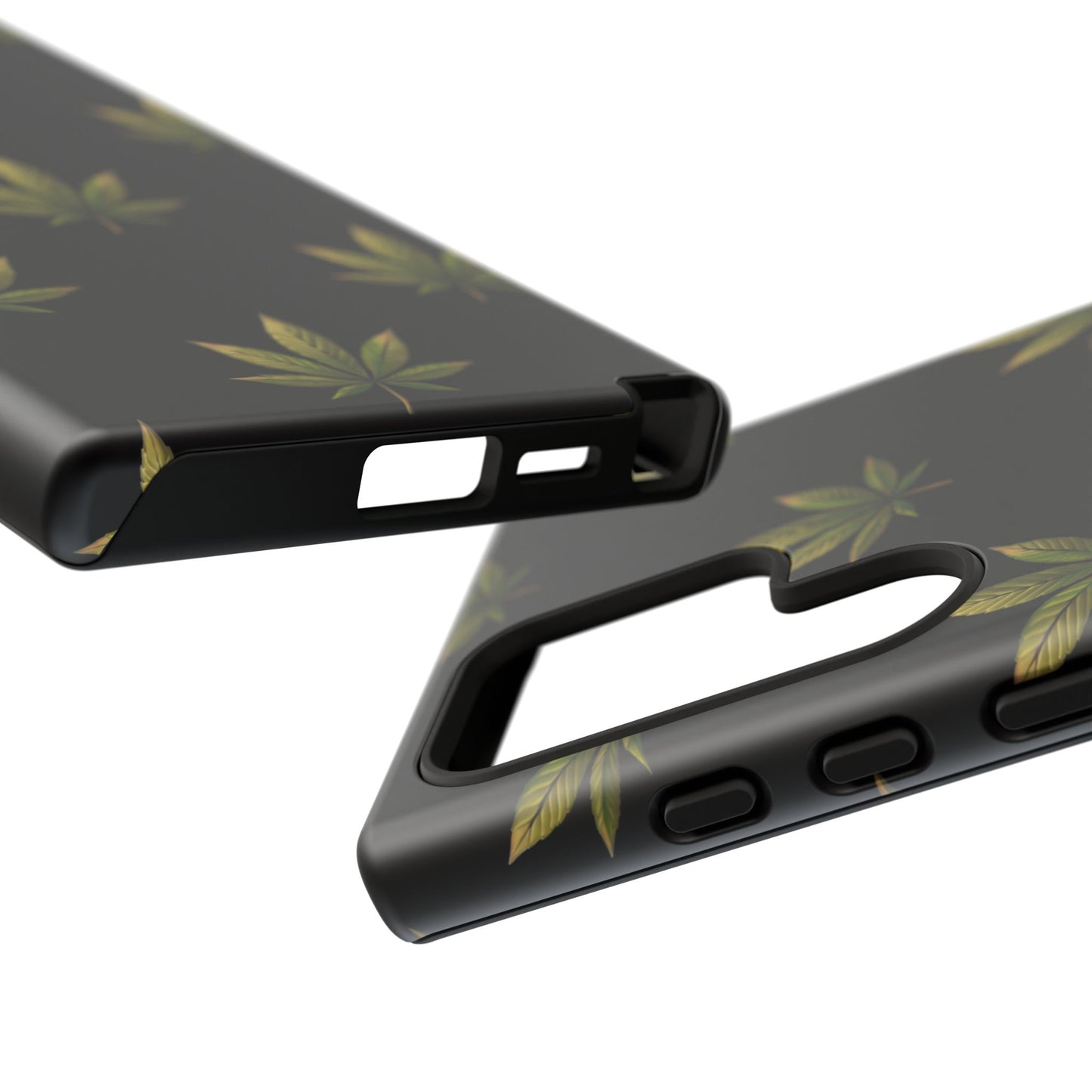 Cannabis Leaf Phone Case Green Weed Leaf Pattern Tough Protective Cover