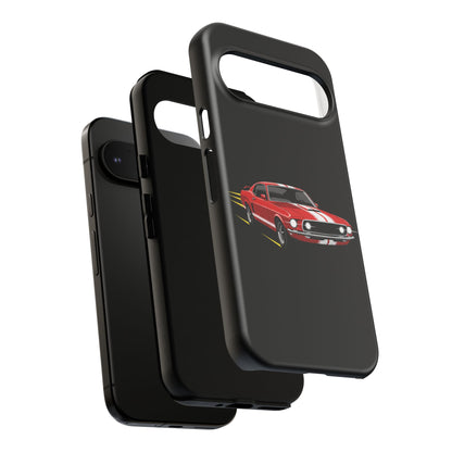 Red Muscle Car Phone Case – Classic Car Racing Tough Protective Case