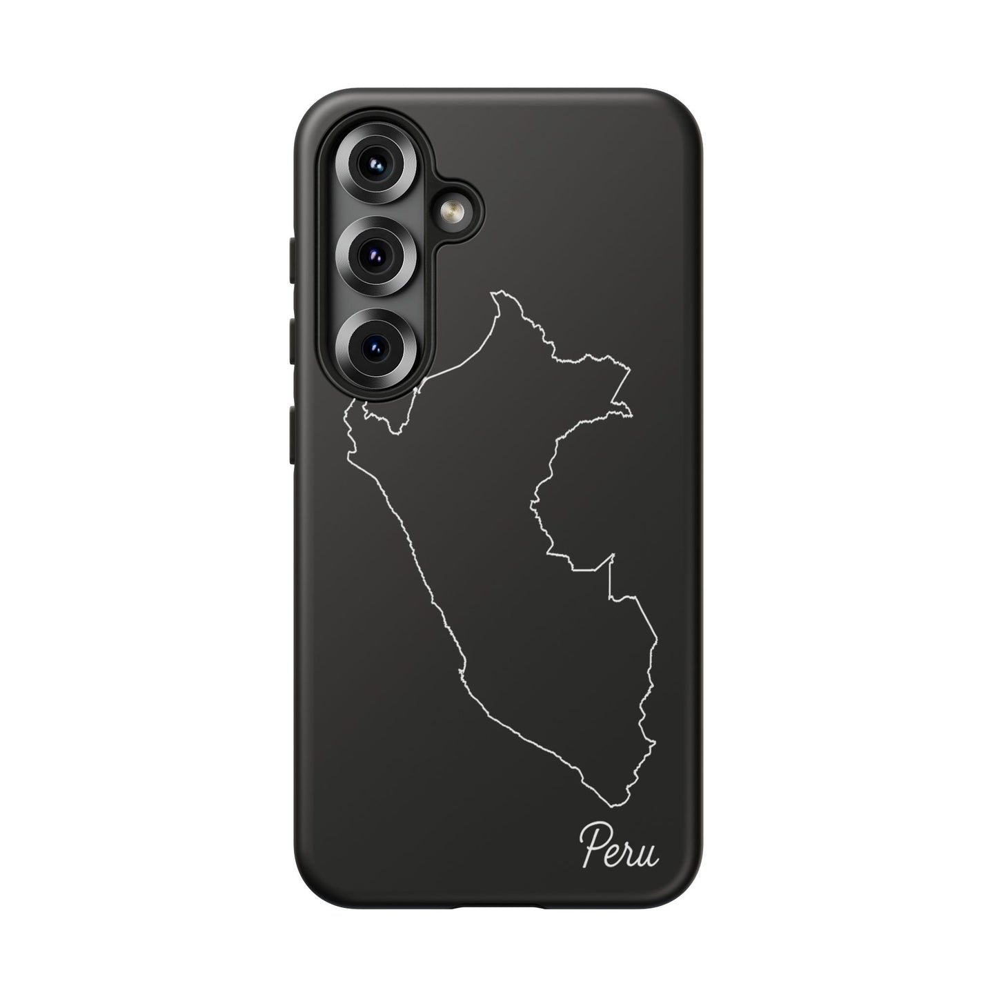 Peru Outline Phone Case – Minimal Country Map Tough Case (iPhone, Samsung, Pixel)
