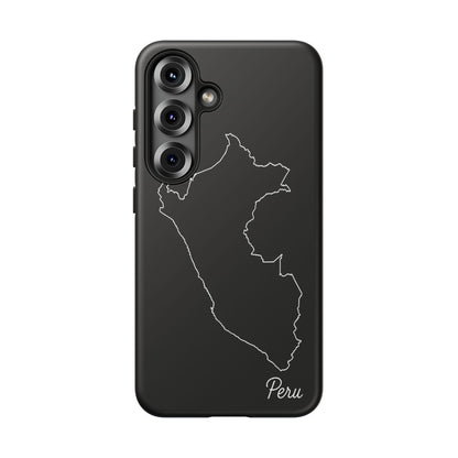 Peru Outline Phone Case – Minimal Country Map Tough Case (iPhone, Samsung, Pixel)