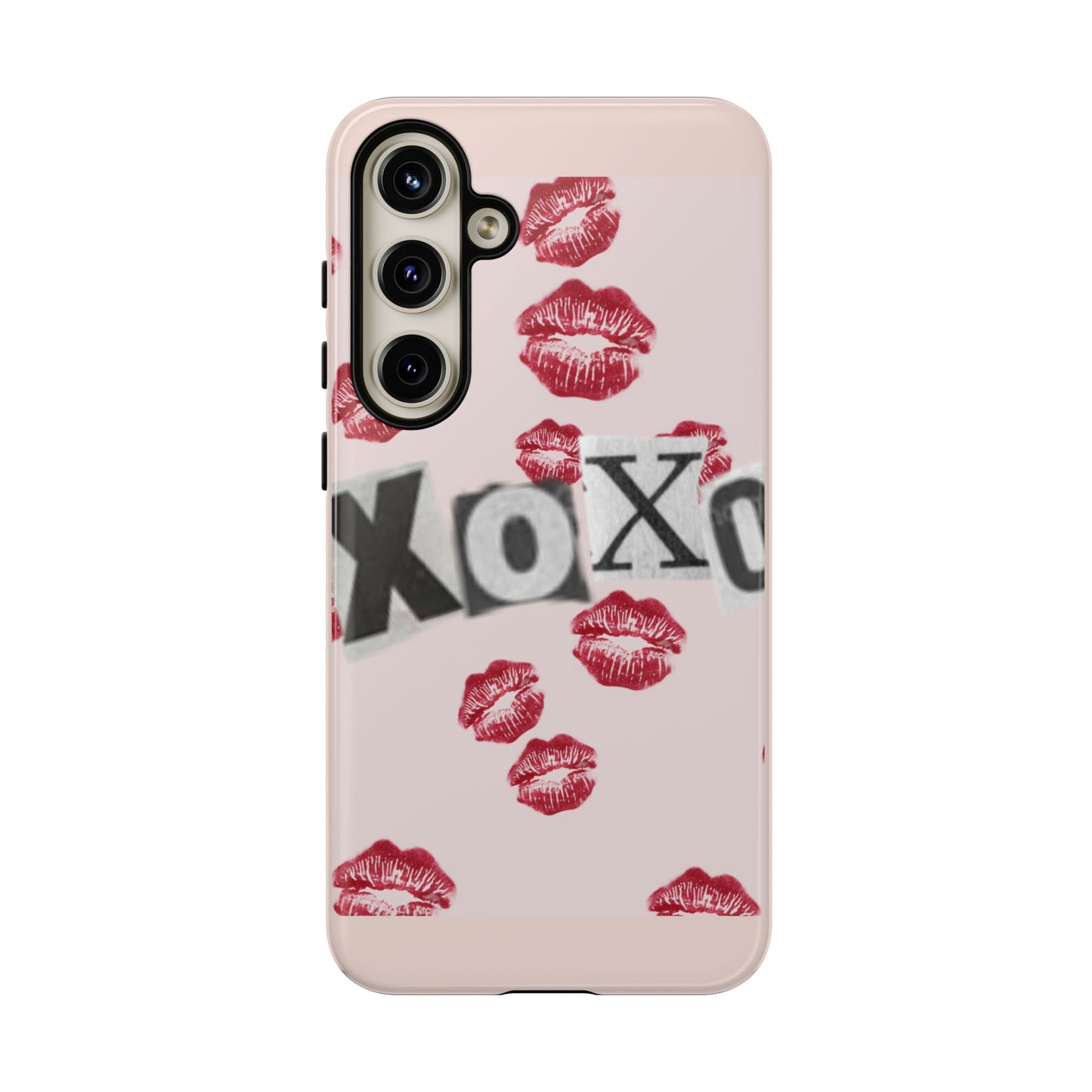 XOXO Kiss Print Phone Case | Coquette Valentine Aesthetic | Cute Pink Lipstick Kiss Tough Case for iPhone & Samsung