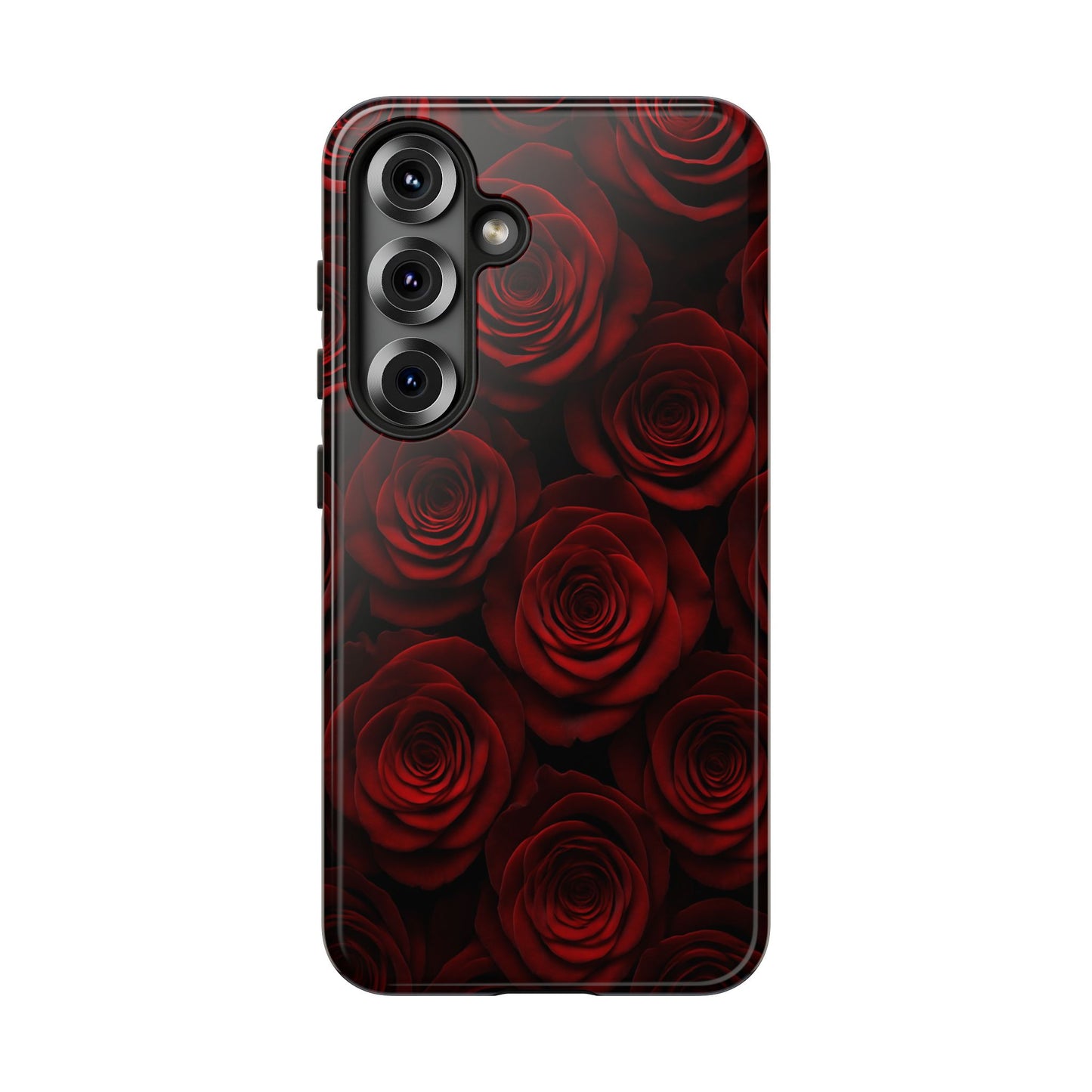 Dark Red Rose Phone Case – Gothic Floral Tough Case (iPhone, Samsung, Pixel)