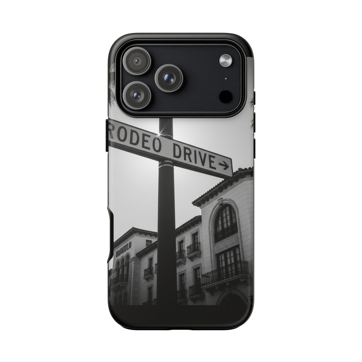 Rodeo Drive Phone Case | Los Angeles Aesthetic Black & White Photography | Luxury LA Street Tough Case for iPhone & Samsung