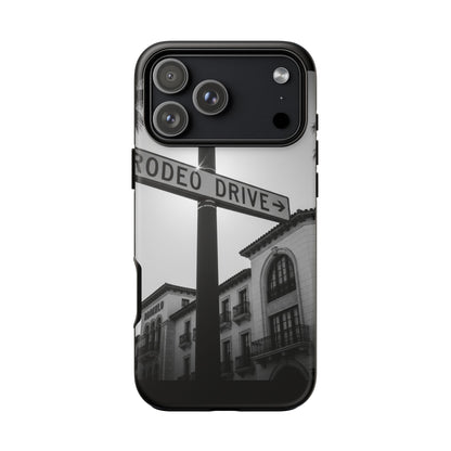 Rodeo Drive Phone Case | Los Angeles Aesthetic Black & White Photography | Luxury LA Street Tough Case for iPhone & Samsung