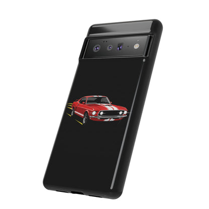 Red Muscle Car Phone Case – Classic Car Racing Tough Protective Case