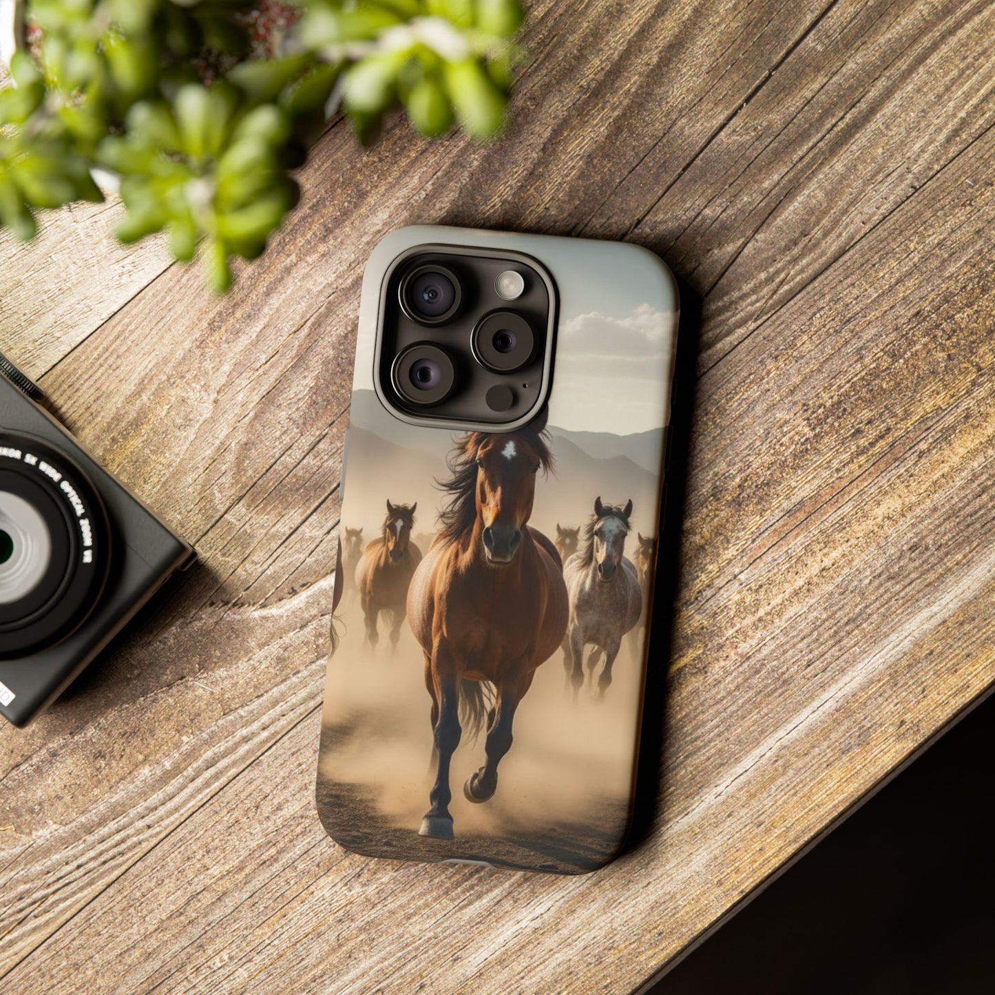 Running Horses Phone Case | Wild Mustang Herd Tough Protective Cover