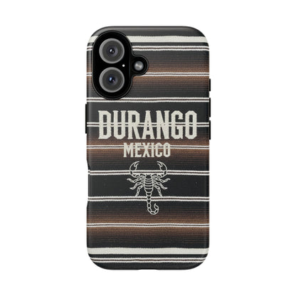 Durango Mexico Phone Case | Serape Scorpion Western Design | Mexican Heritage Tough Case for iPhone & Samsung
