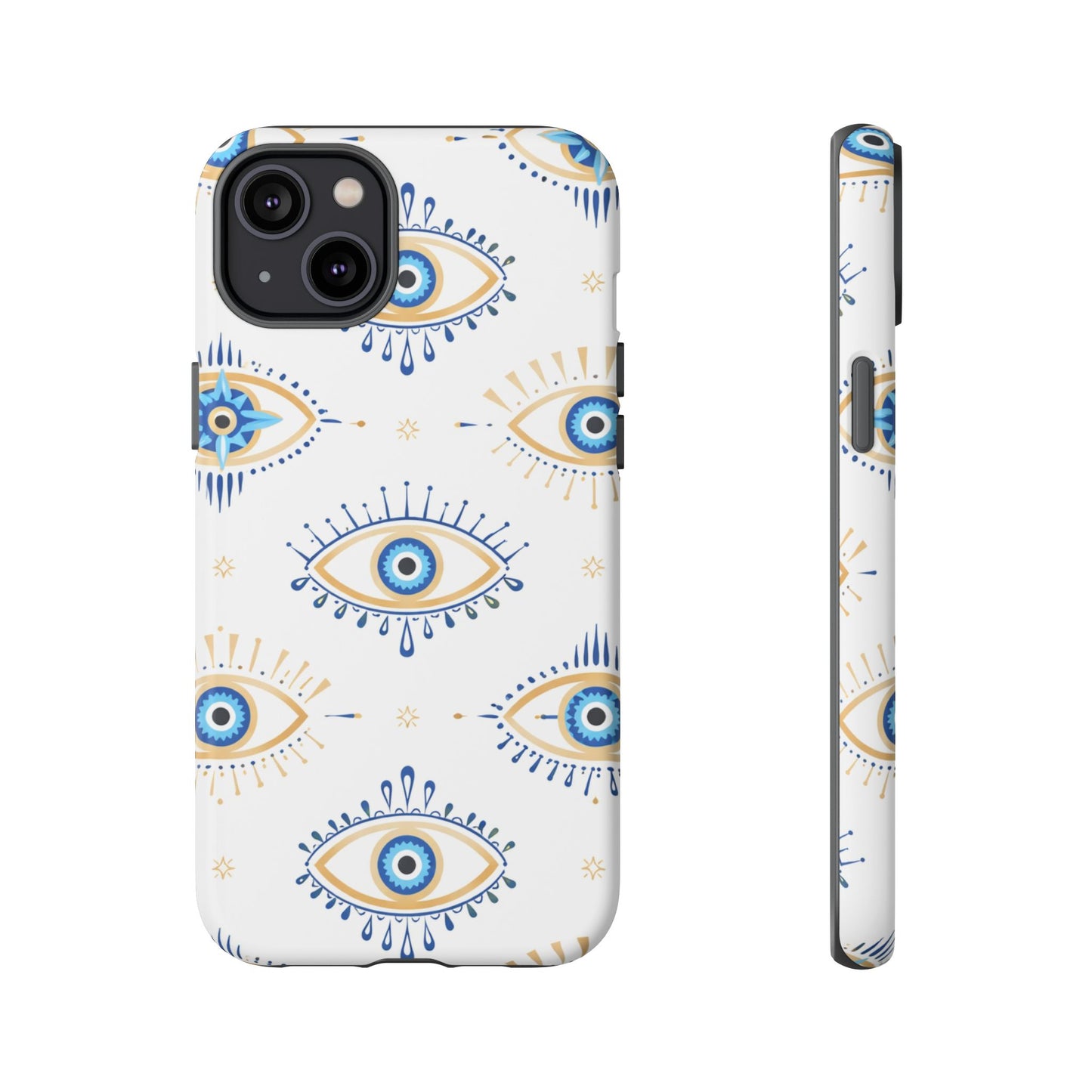 Blue Evil Eye Phone Case – Protective Slim Shockproof Cover for Iphone, Samsung Galaxy and Pixel