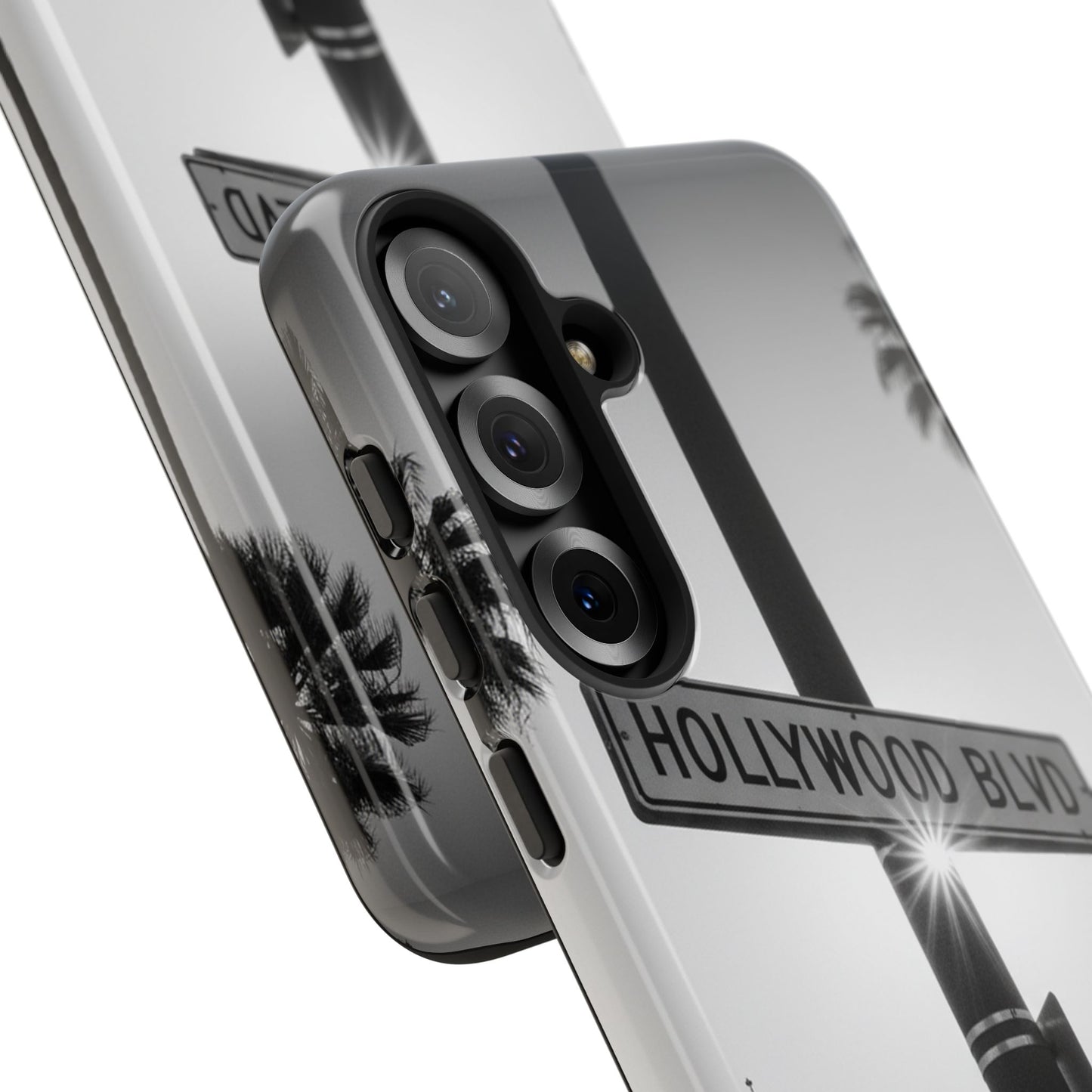 Hollywood Blvd Phone Case | Vintage Los Angeles Street Sign | Black & White LA Aesthetic