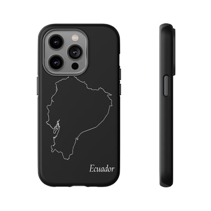 Ecuador Outline Phone Case – Minimal Country Map Tough Case (iPhone, Samsung, Pixel)