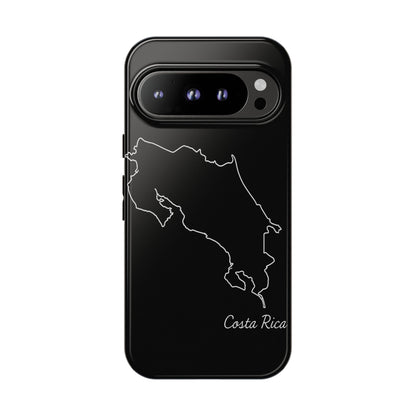 Costa Rica Outline Phone Case – Minimal Country Map Tough Case (iPhone, Samsung, Pixel)