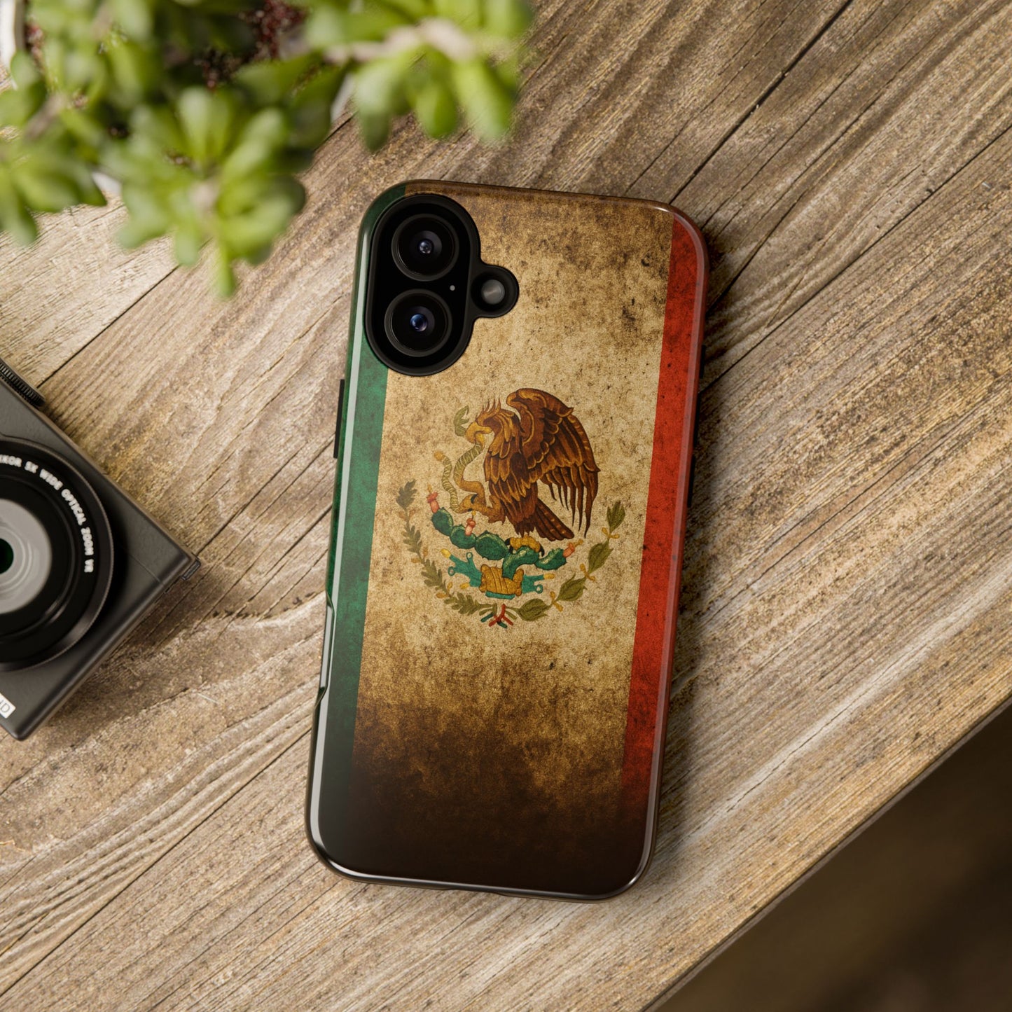 Vintage Mexico Flag Phone Case – Mexican Pride Grunge Flag Aesthetic Tough Case