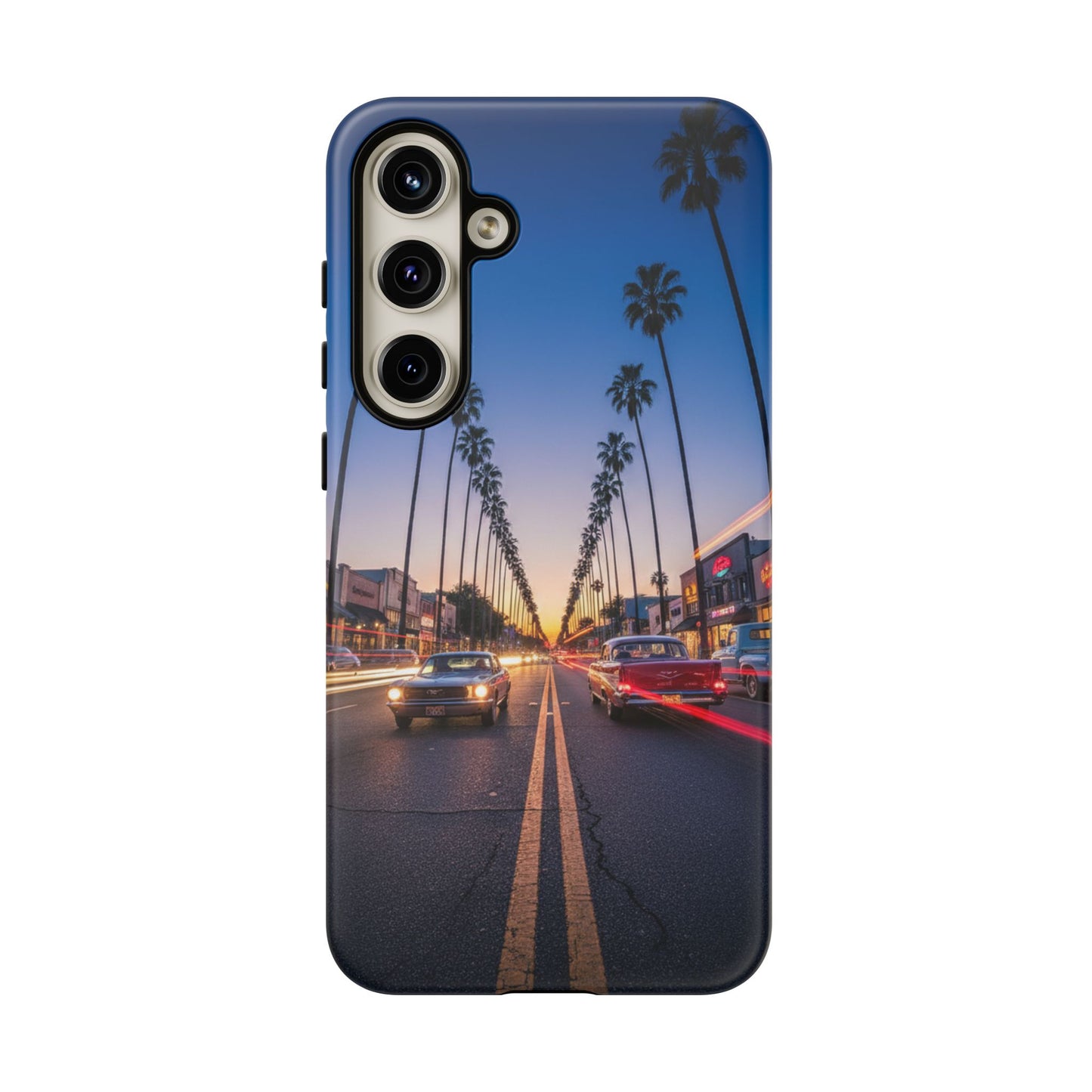LA Sunset Boulevard Phone Case | Palm Tree Sunset Aesthetic | City Night Tough Case