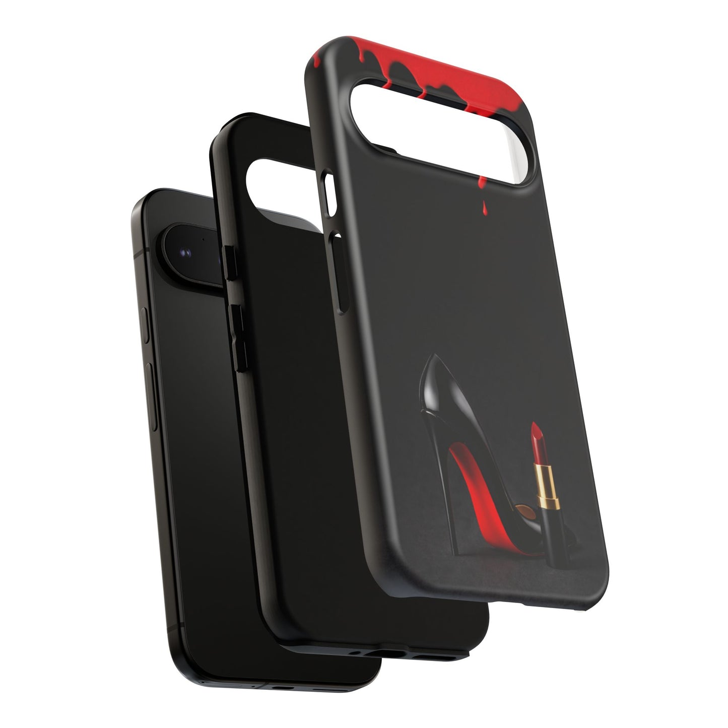 Dark Feminine Red Drip Phone Case – Gothic Glam Tough Cover