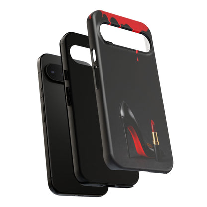 Dark Feminine Red Drip Phone Case – Gothic Glam Tough Cover