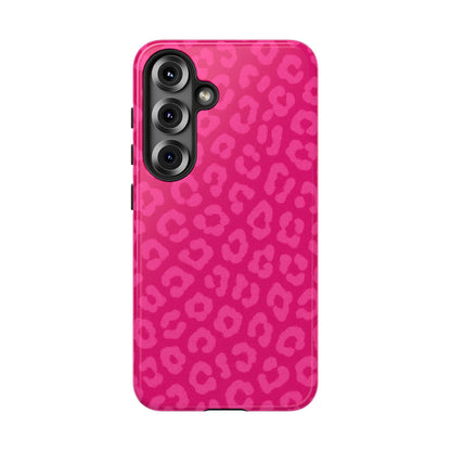 Hot Pink Leopard Phone Case – Bold Coquette Aesthetic Tough Case