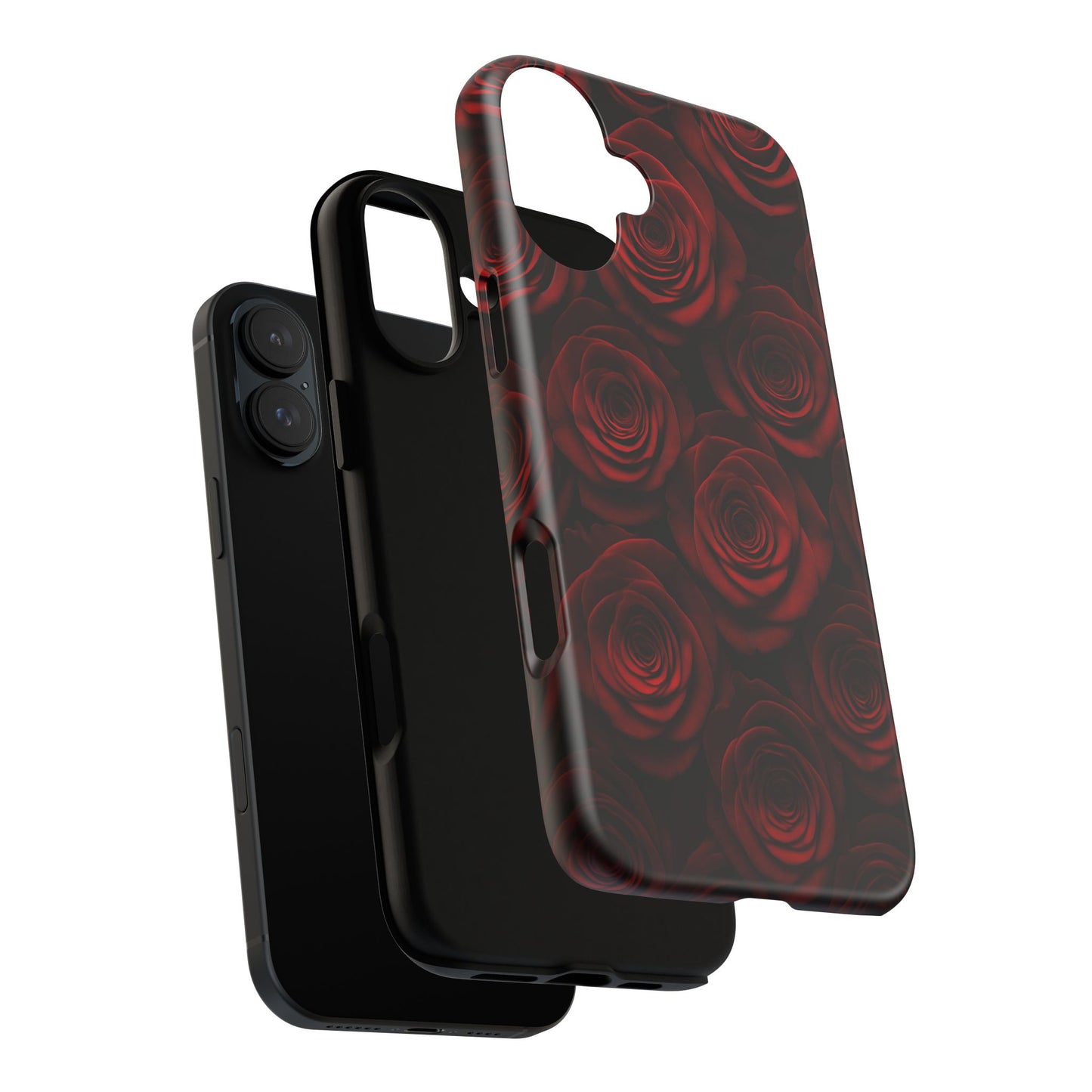 Dark Red Rose Phone Case – Gothic Floral Tough Case (iPhone, Samsung, Pixel)