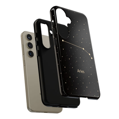 Aries Zodiac Constellation Phone Case – Luxe Gold Celestial Cover