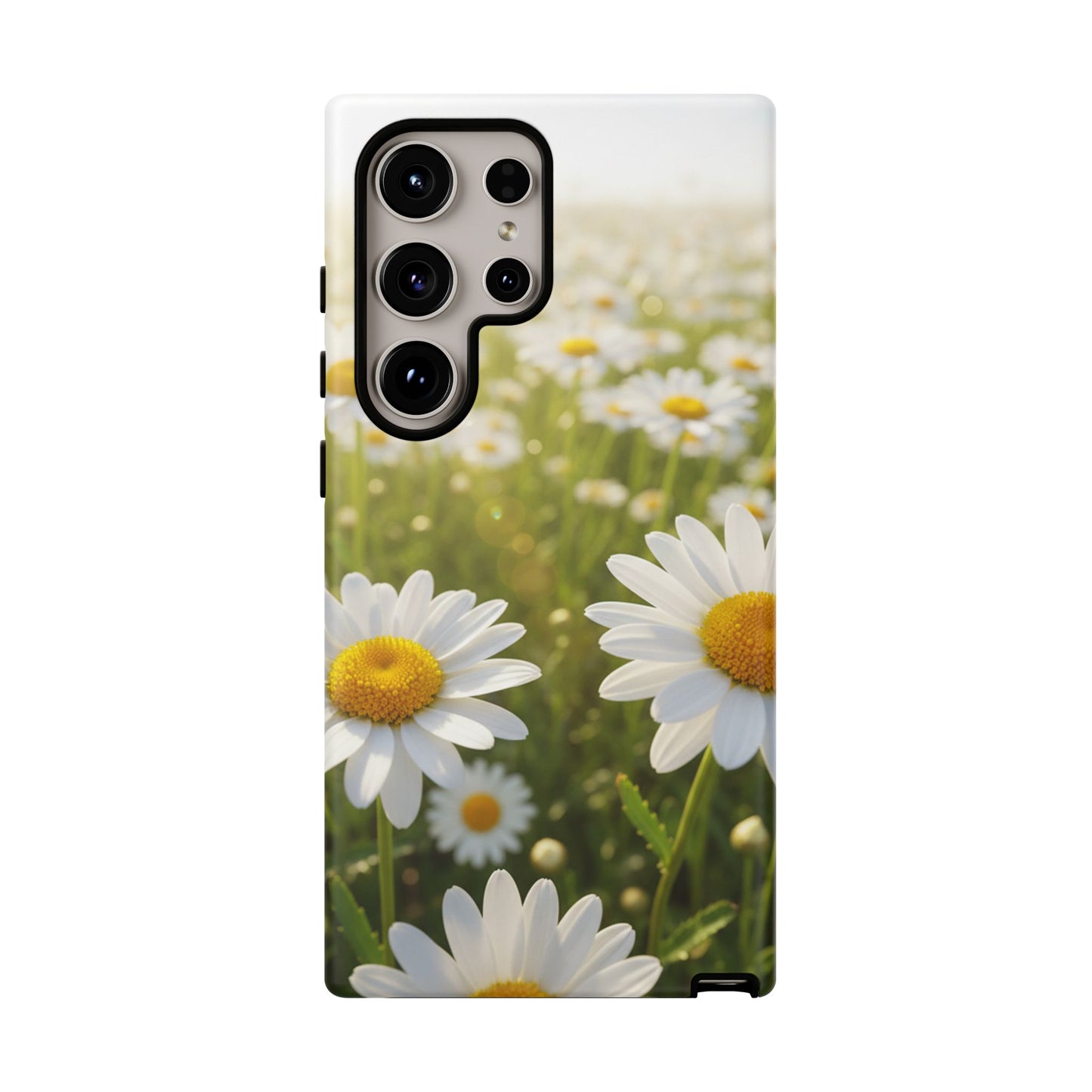 Daisy Phone Case – Floral Spring Field Tough Protective Case (iPhone, Samsung, Pixel)
