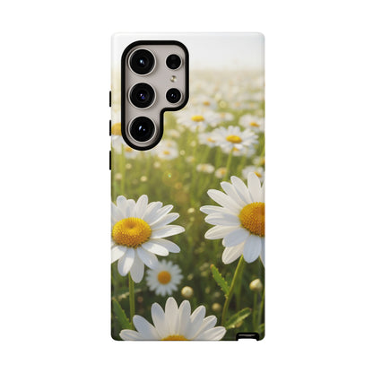 Daisy Phone Case – Floral Spring Field Tough Protective Case (iPhone, Samsung, Pixel)