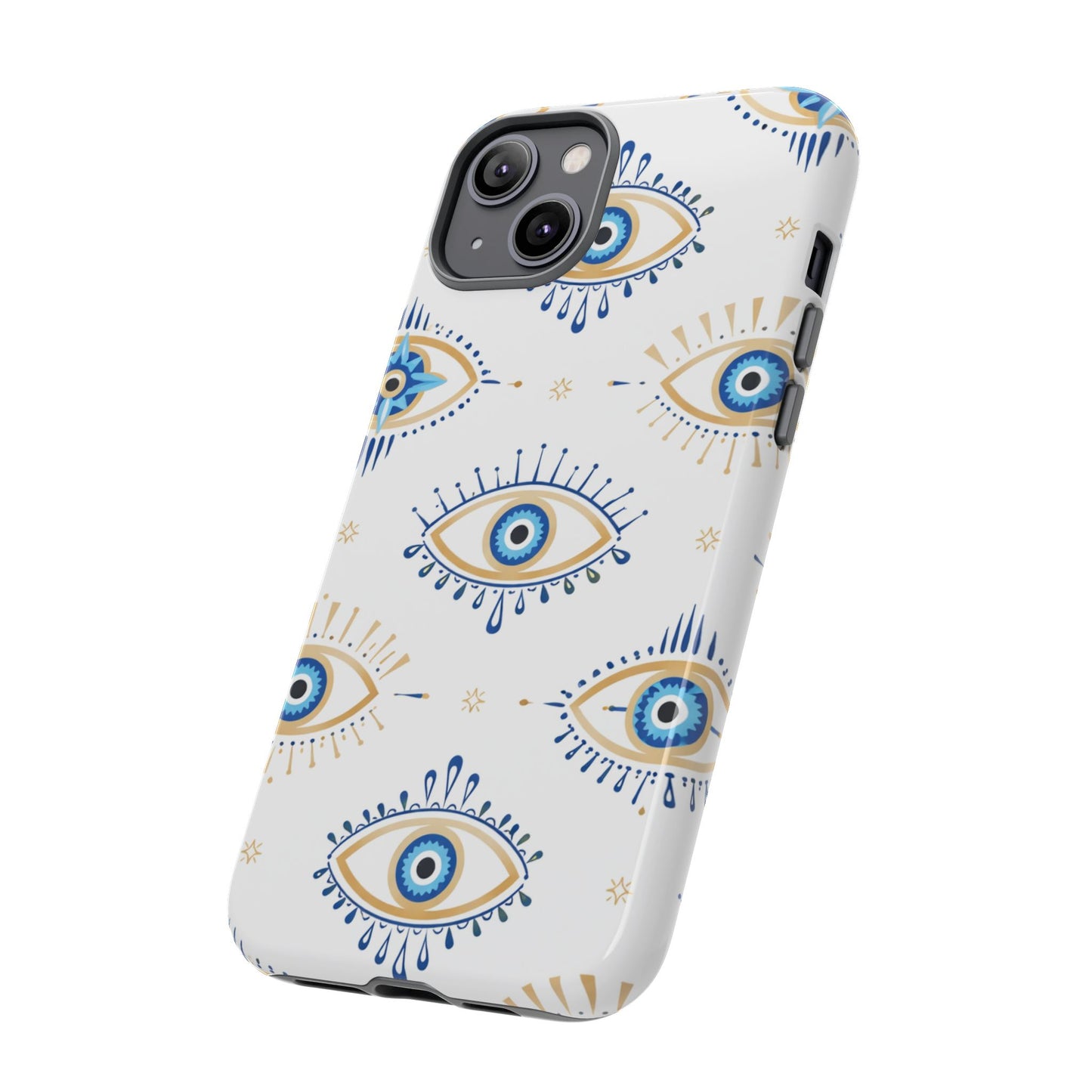 Blue Evil Eye Phone Case – Protective Slim Shockproof Cover for Iphone, Samsung Galaxy and Pixel