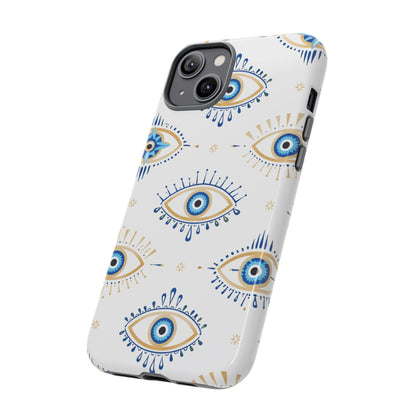 Blue Evil Eye Phone Case – Protective Slim Shockproof Cover for Iphone, Samsung Galaxy and Pixel