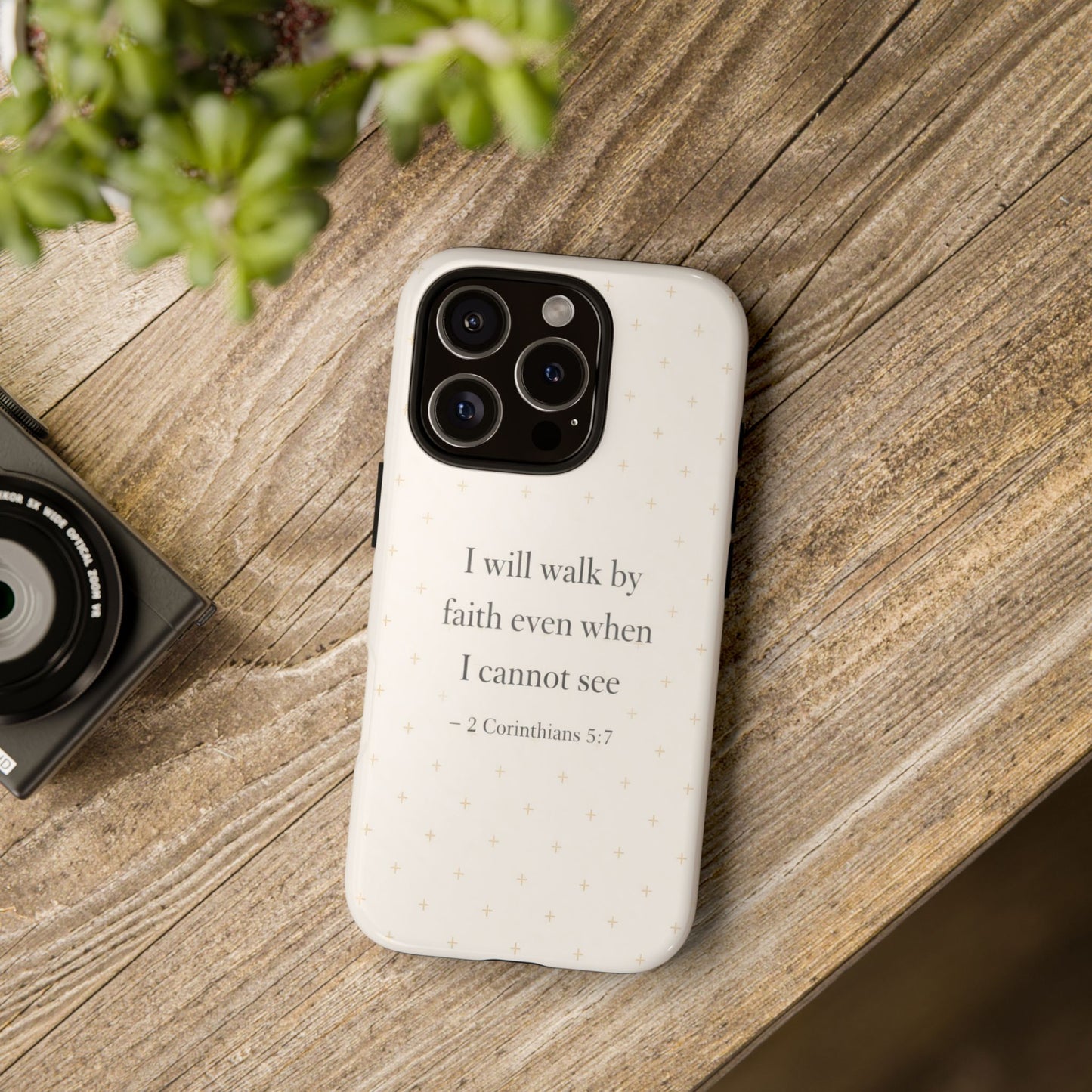 Walk by Faith Phone Case 2 Corinthians 5:7 Christian Bible Cover