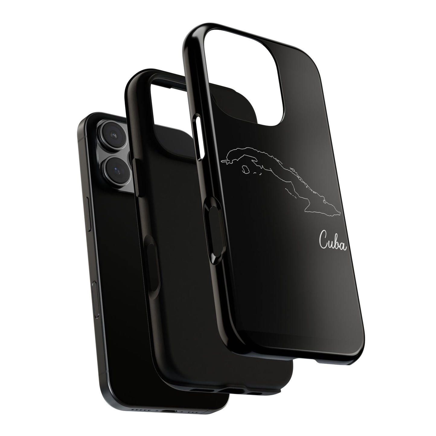 Cuba Outline Phone Case – Minimal Country Map Tough Case (iPhone, Samsung, Pixel)