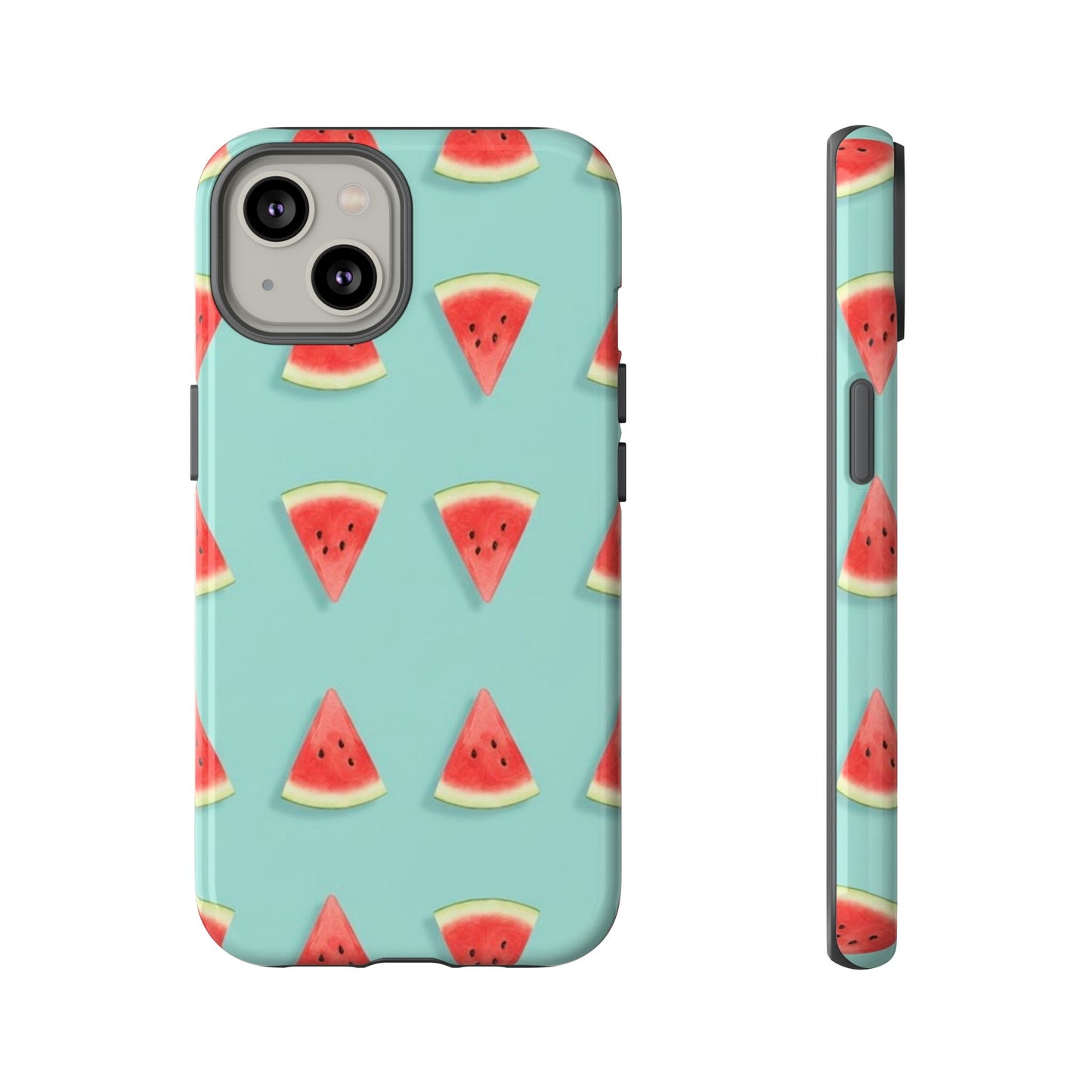 Watermelon Phone Case – Pastel Blue Summer Fruit Tough Case (iPhone, Samsung, Pixel)