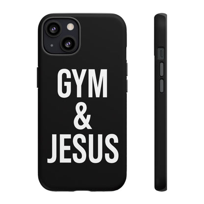 Gym & Jesus Phone Case Christian Faith Workout Gym Motivation Case