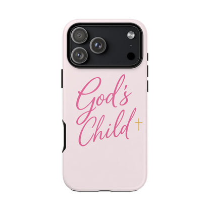 Gods Child Phone Case Christian Pink Aesthetic Tough iPhone Case