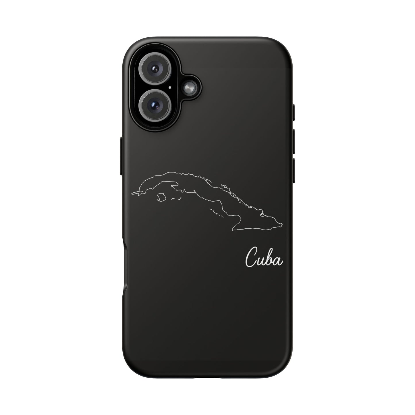Cuba Outline Phone Case – Minimal Country Map Tough Case (iPhone, Samsung, Pixel)