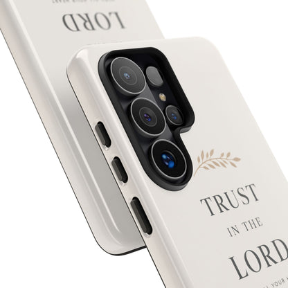 Proverbs 3:5 Christian Phone Case Trust in the Lord Minimalist Faith Cover