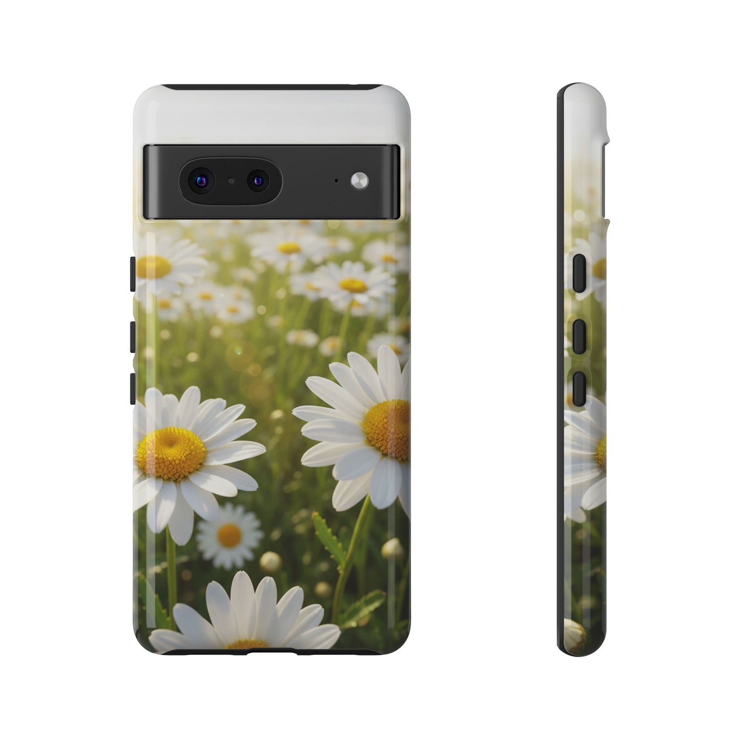 Daisy Phone Case – Floral Spring Field Tough Protective Case (iPhone, Samsung, Pixel)