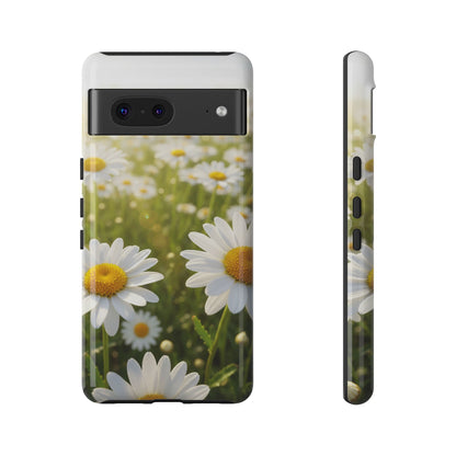 Daisy Phone Case – Floral Spring Field Tough Protective Case (iPhone, Samsung, Pixel)