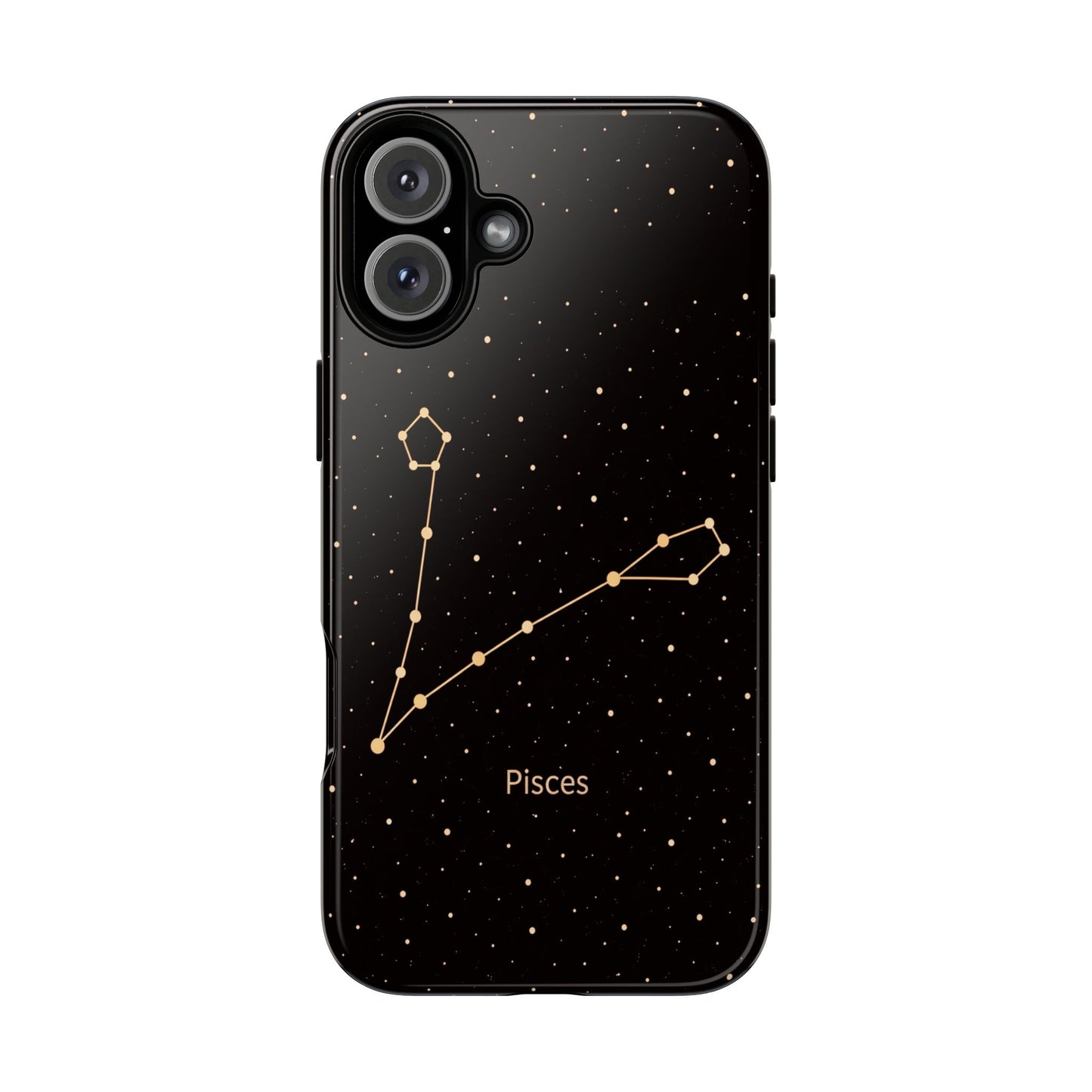 Pisces Zodiac Constellation Phone Case – Luxe Gold Celestial Cover