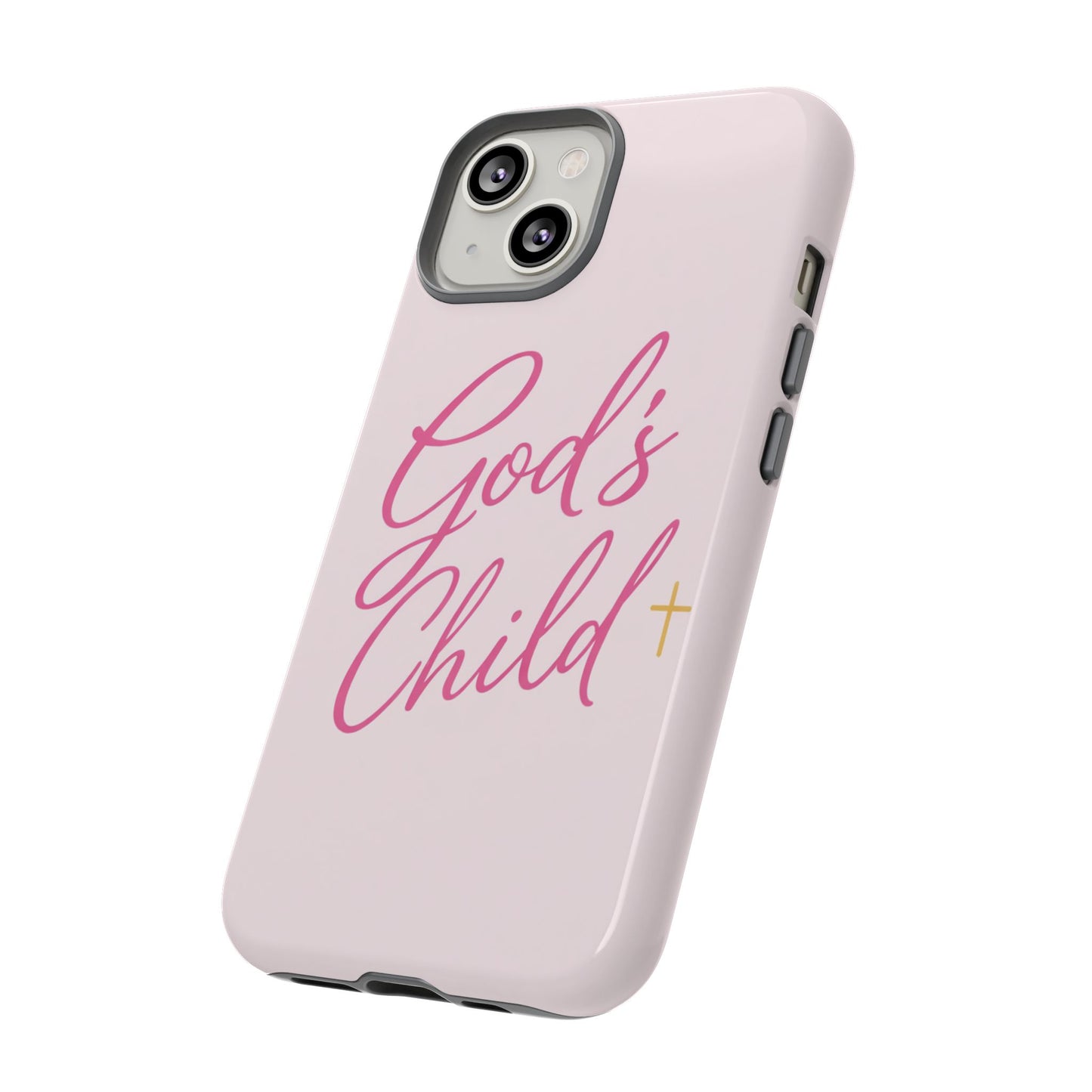 Gods Child Phone Case Christian Pink Aesthetic Tough iPhone Case