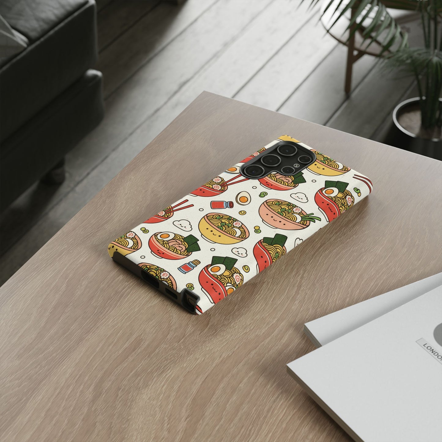 Kawaii Ramen Phone Case – Cute Japanese Food Pattern | Noodle Bowl Aesthetic Case