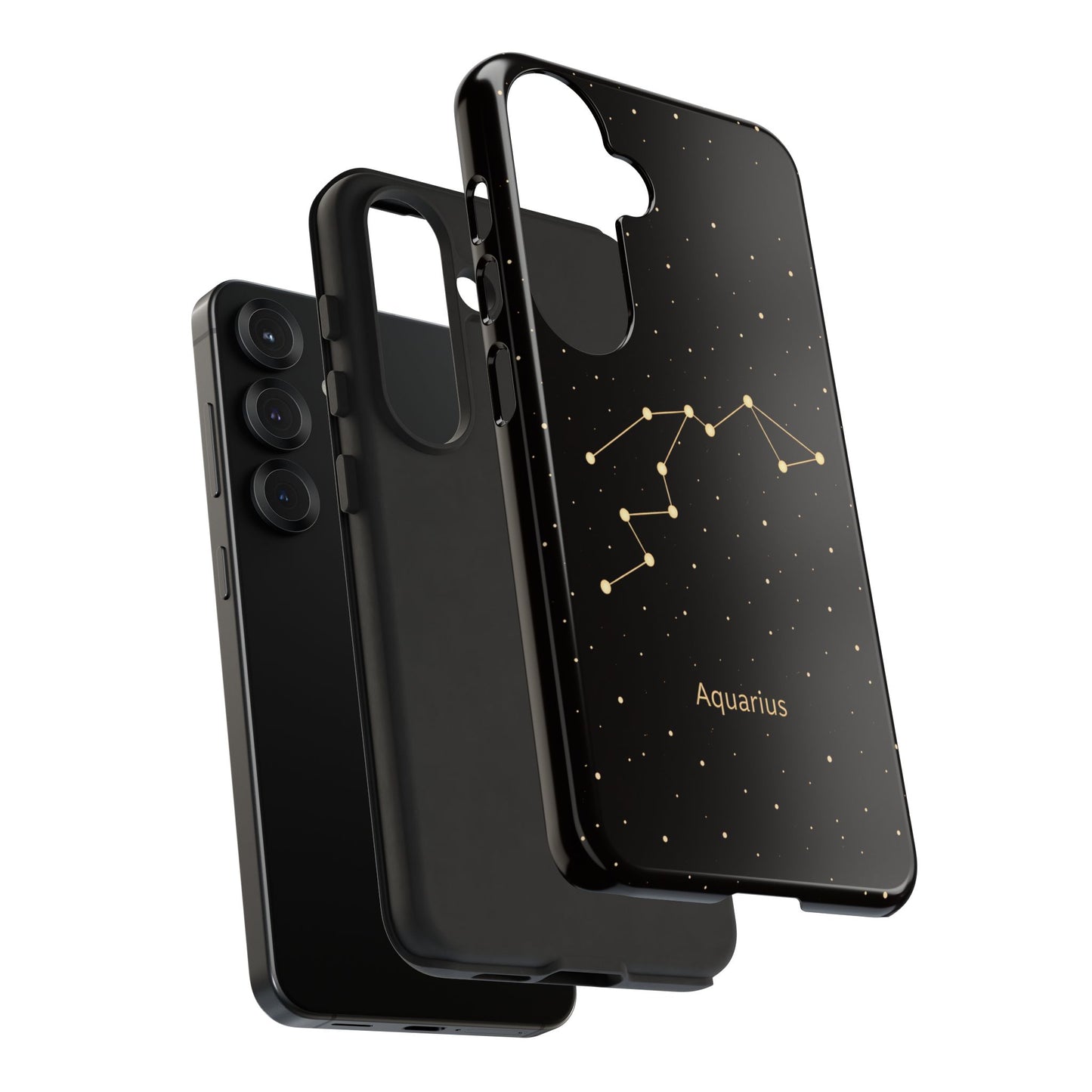 Aquarius Zodiac Constellation Phone Case – Luxe Gold Celestial Cover