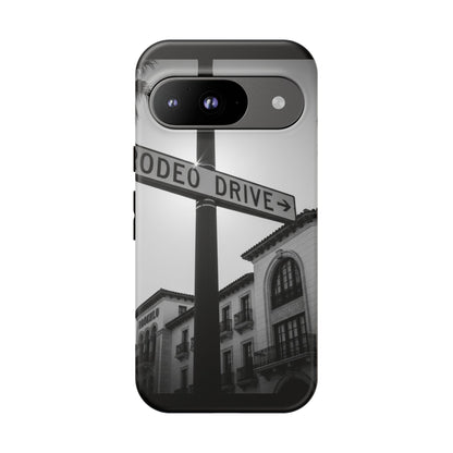 Rodeo Drive Phone Case | Los Angeles Aesthetic Black & White Photography | Luxury LA Street Tough Case for iPhone & Samsung