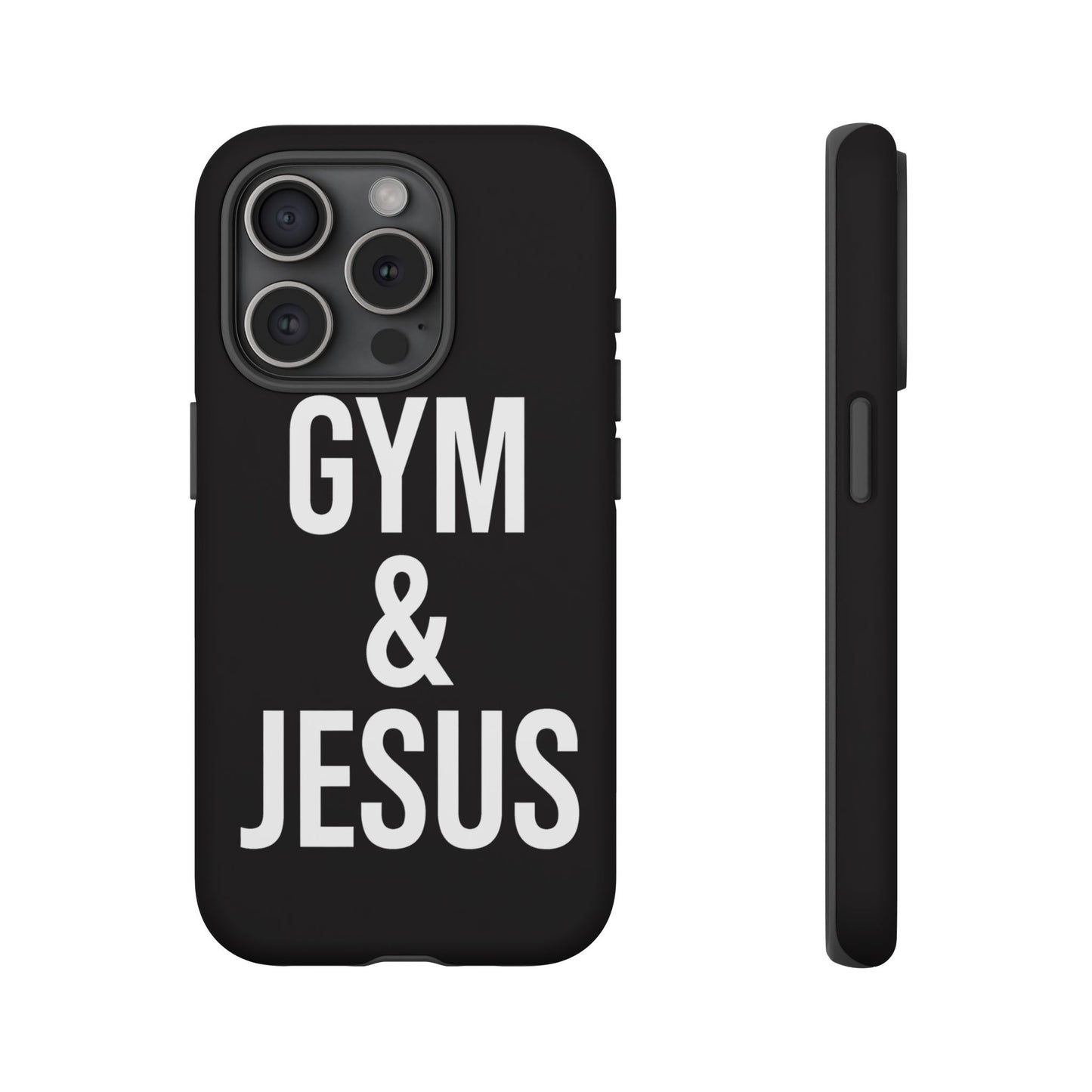 Gym & Jesus Phone Case Christian Faith Workout Gym Motivation Case